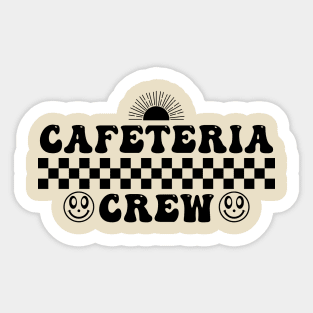 Cafeteria Worker Retro Black Text Sticker